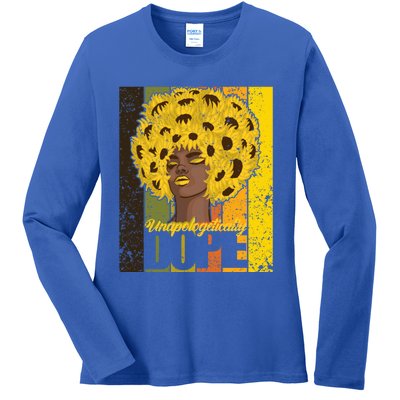 Retro Unapologetically Dope Gift Ladies Long Sleeve Shirt