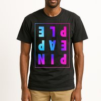 Retro Upside Down Pineapple Swinger Pastel Text Grid Tall T-Shirt