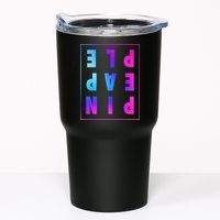 Retro Upside Down Pineapple Swinger Pastel Text Grid Tumbler