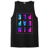 Retro Upside Down Pineapple Swinger Pastel Text Grid PosiCharge Competitor Tank