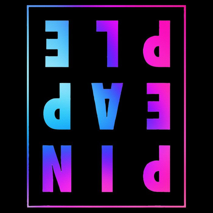 Retro Upside Down Pineapple Swinger Pastel Text Grid Tie-Dye T-Shirt