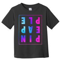 Retro Upside Down Pineapple Swinger Pastel Text Grid Toddler T-Shirt