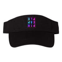 Retro Upside Down Pineapple Swinger Pastel Text Grid Visor