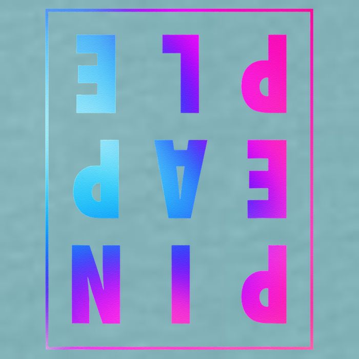 Retro Upside Down Pineapple Swinger Pastel Text Grid Sueded Cloud Jersey T-Shirt