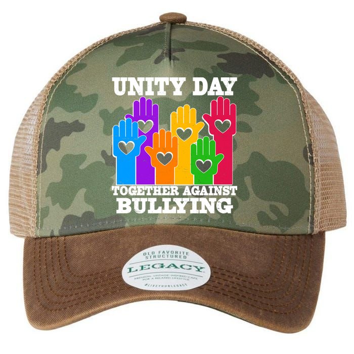 Retro Unity Day Together Against Bullying Raised Hands Legacy Tie Dye Trucker Hat