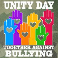 Retro Unity Day Together Against Bullying Raised Hands Legacy Tie Dye Trucker Hat