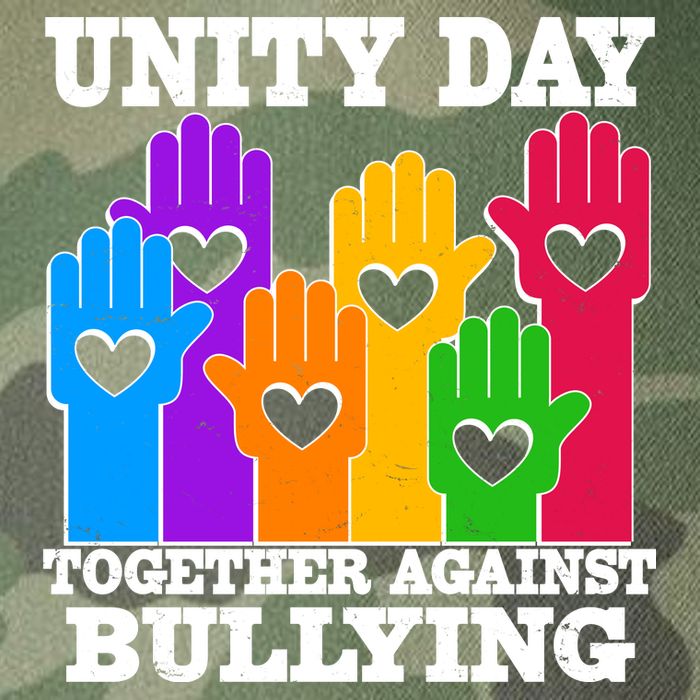 Retro Unity Day Together Against Bullying Raised Hands Legacy Tie Dye Trucker Hat