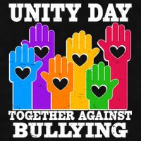 Retro Unity Day Together Against Bullying Raised Hands Ladies PosiCharge Tri-Blend Wicking Tank