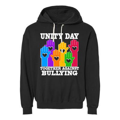 Retro Unity Day Together Against Bullying Raised Hands Garment-Dyed Fleece Hoodie