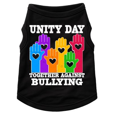 Retro Unity Day Together Against Bullying Raised Hands Doggie Tank