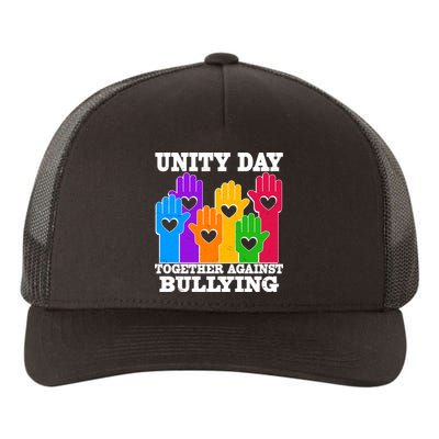 Retro Unity Day Together Against Bullying Raised Hands Yupoong Adult 5-Panel Trucker Hat