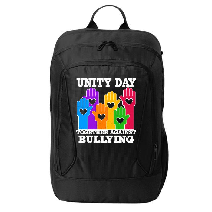 Retro Unity Day Together Against Bullying Raised Hands City Backpack