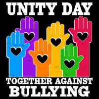 Retro Unity Day Together Against Bullying Raised Hands Backpack