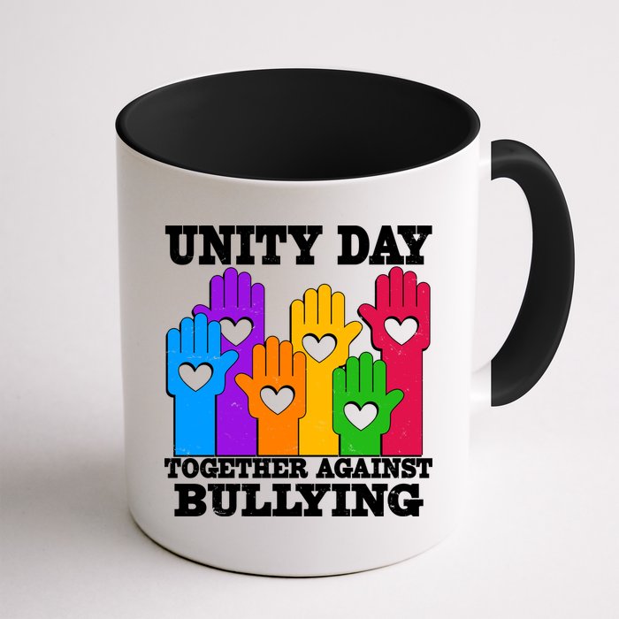 Retro Unity Day Together Against Bullying Raised Hands Mug