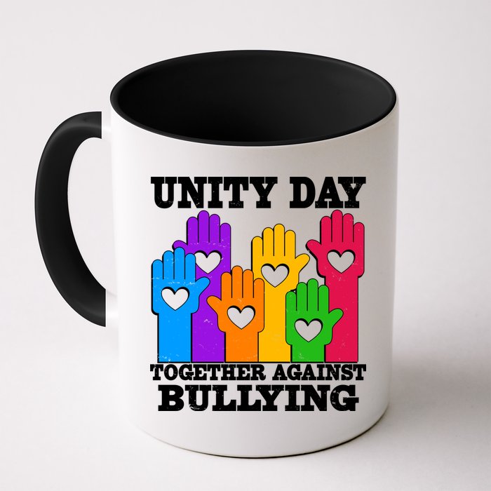 Retro Unity Day Together Against Bullying Raised Hands Mug