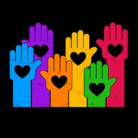 Retro Unity Day Together Against Bullying Raised Hands Mug