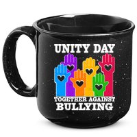 Retro Unity Day Together Against Bullying Raised Hands 15oz Campfire Ceramic Mug