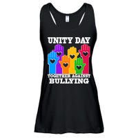 Retro Unity Day Together Against Bullying Raised Hands Ladies Essential Flowy Tank