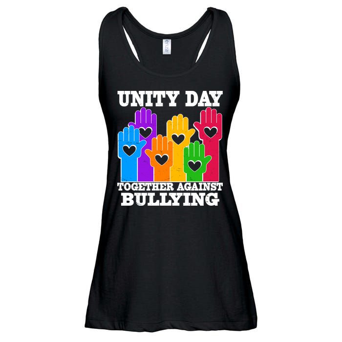 Retro Unity Day Together Against Bullying Raised Hands Ladies Essential Flowy Tank