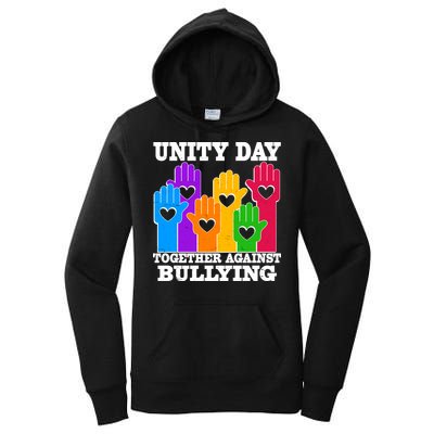 Retro Unity Day Together Against Bullying Raised Hands Women's Pullover Hoodie
