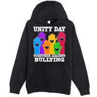 Retro Unity Day Together Against Bullying Raised Hands Premium Pullover Hoodie