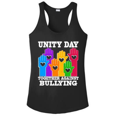 Retro Unity Day Together Against Bullying Raised Hands Ladies PosiCharge Competitor Racerback Tank