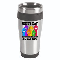 Retro Unity Day Together Against Bullying Raised Hands 16oz Travel Tumbler