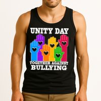 Retro Unity Day Together Against Bullying Raised Hands Tank Top