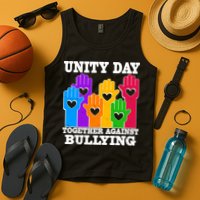Retro Unity Day Together Against Bullying Raised Hands Tank Top