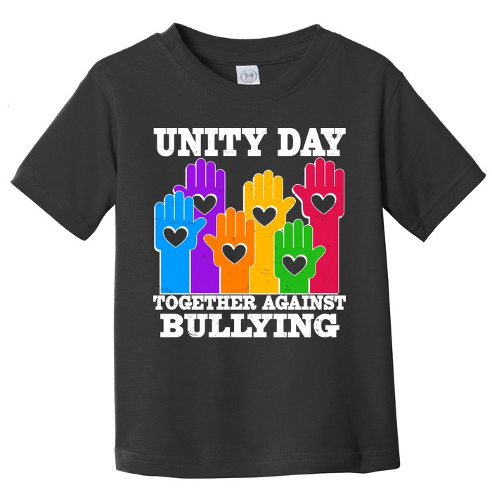 Retro Unity Day Together Against Bullying Raised Hands Toddler T-Shirt
