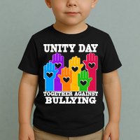 Retro Unity Day Together Against Bullying Raised Hands Toddler T-Shirt