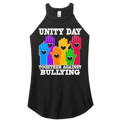Retro Unity Day Together Against Bullying Raised Hands Women's Perfect Tri Rocker Tank