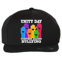 Retro Unity Day Together Against Bullying Raised Hands Wool Snapback Cap