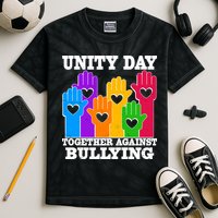 Retro Unity Day Together Against Bullying Raised Hands Kids Tie-Dye T-Shirt