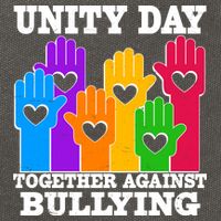Retro Unity Day Together Against Bullying Raised Hands Cotton Canvas Backpack