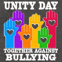 Retro Unity Day Together Against Bullying Raised Hands Vector Backpack