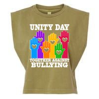 Retro Unity Day Together Against Bullying Raised Hands Garment-Dyed Women's Muscle Tee