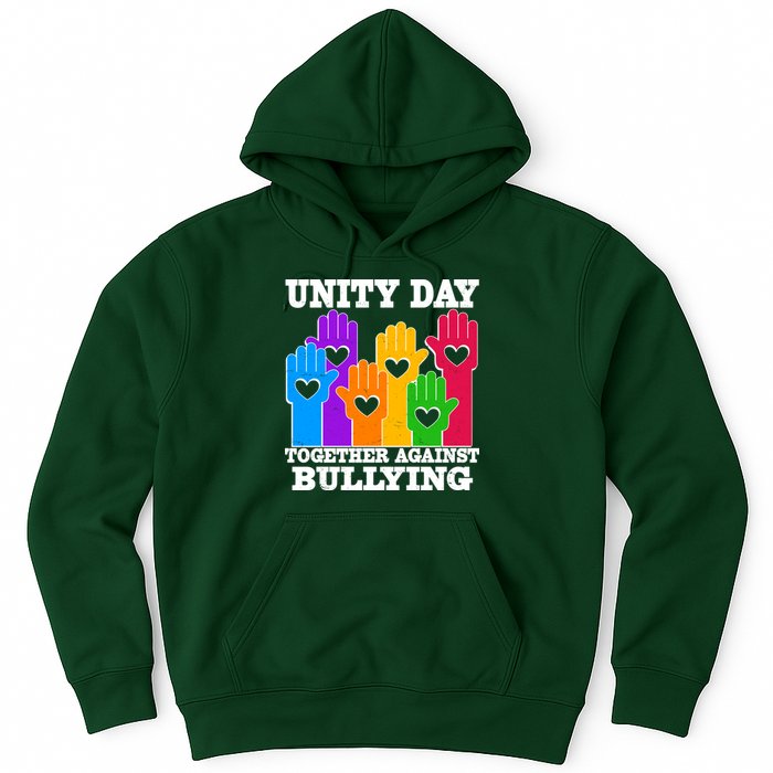 Retro Unity Day Together Against Bullying Raised Hands Hoodie