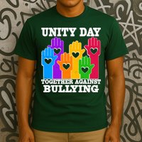 Retro Unity Day Together Against Bullying Raised Hands T-Shirt