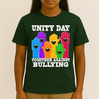 Retro Unity Day Together Against Bullying Raised Hands T-Shirt