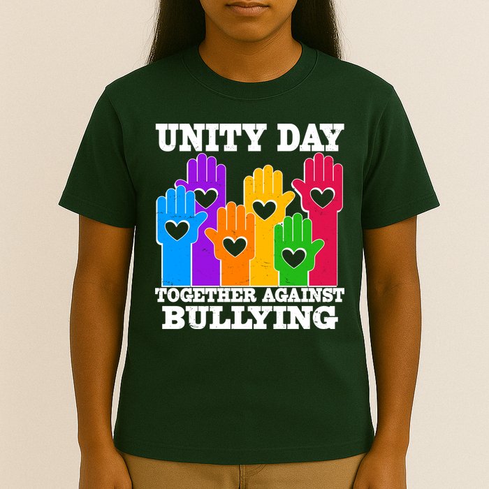 Retro Unity Day Together Against Bullying Raised Hands T-Shirt