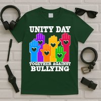 Retro Unity Day Together Against Bullying Raised Hands T-Shirt