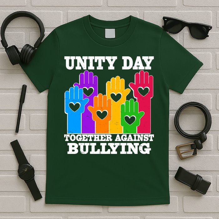 Retro Unity Day Together Against Bullying Raised Hands T-Shirt