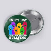 Retro Unity Day Together Against Bullying Raised Hands Button