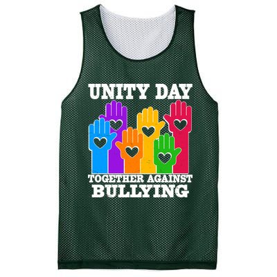Retro Unity Day Together Against Bullying Raised Hands Mesh Reversible Basketball Jersey Tank