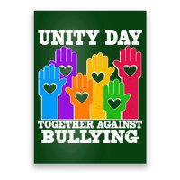 Retro Unity Day Together Against Bullying Raised Hands Poster
