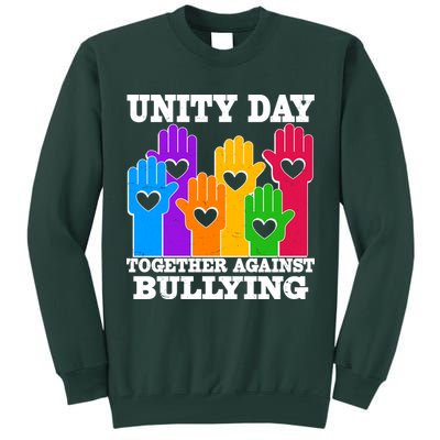 Retro Unity Day Together Against Bullying Raised Hands Tall Sweatshirt