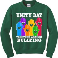 Retro Unity Day Together Against Bullying Raised Hands Kids Sweatshirt