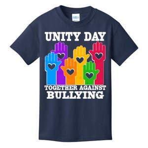 Retro Unity Day Together Against Bullying Raised Hands Kids T-Shirt