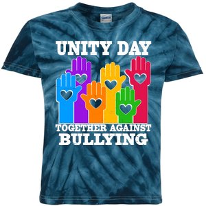 Retro Unity Day Together Against Bullying Raised Hands Kids Tie-Dye T-Shirt